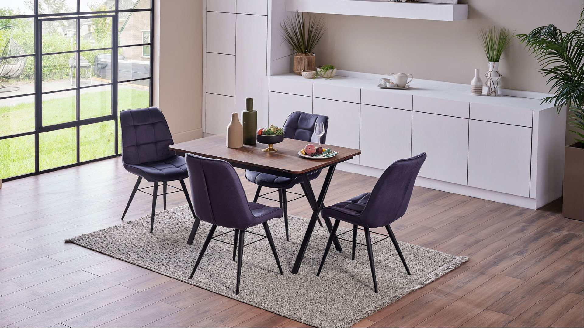 Lizy S Stuhl 6334 2er-Set - Dunkelblau