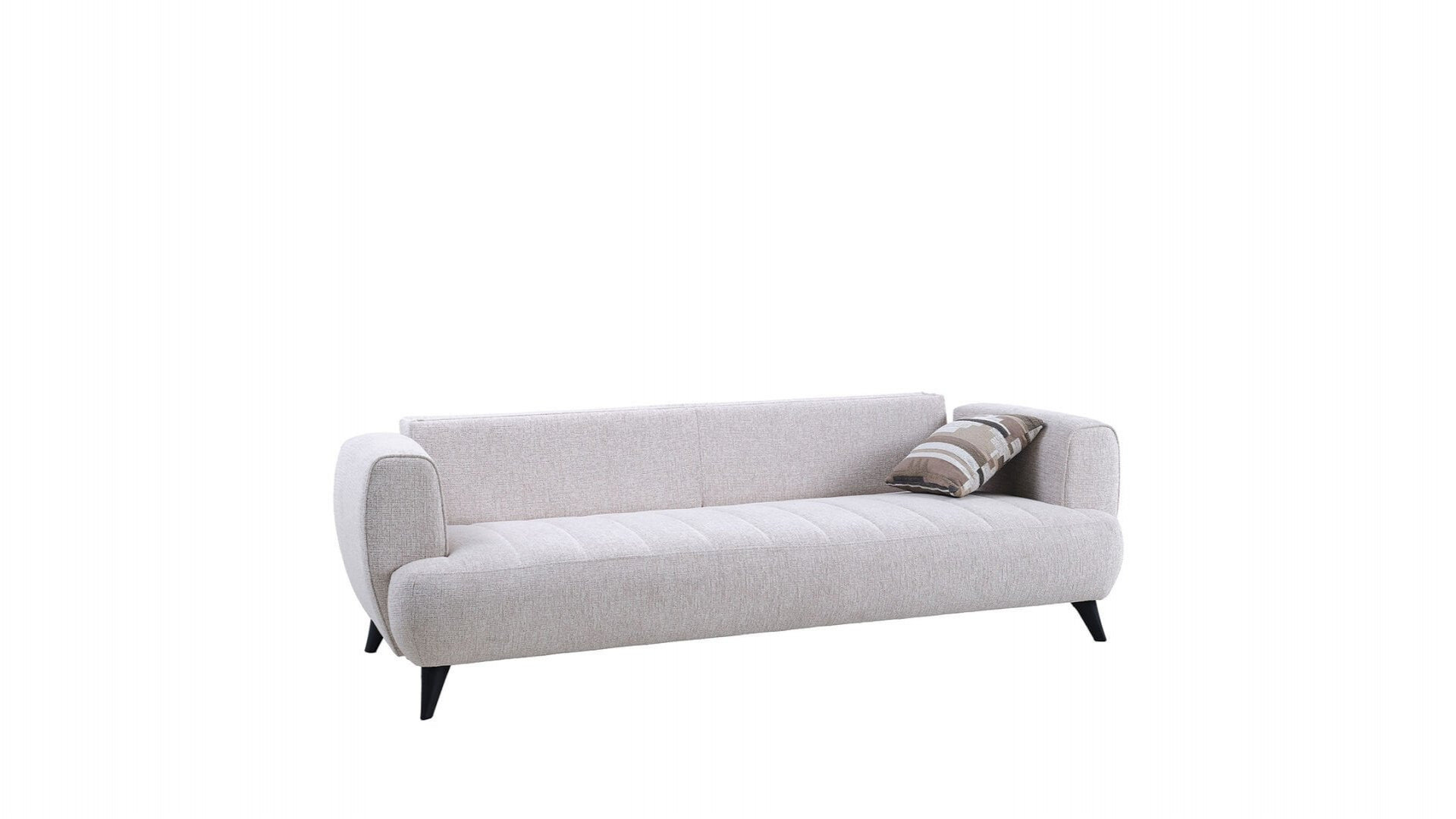 Mona 3er-Sofa - Beige - Kahve-Füße
