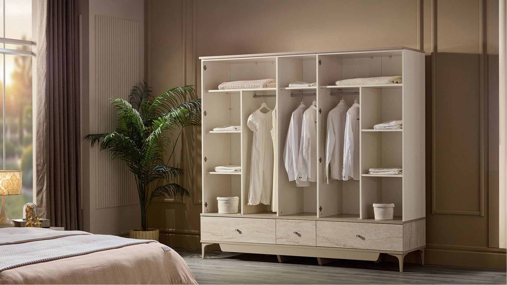 Anton 5-türiger Kleiderschrank