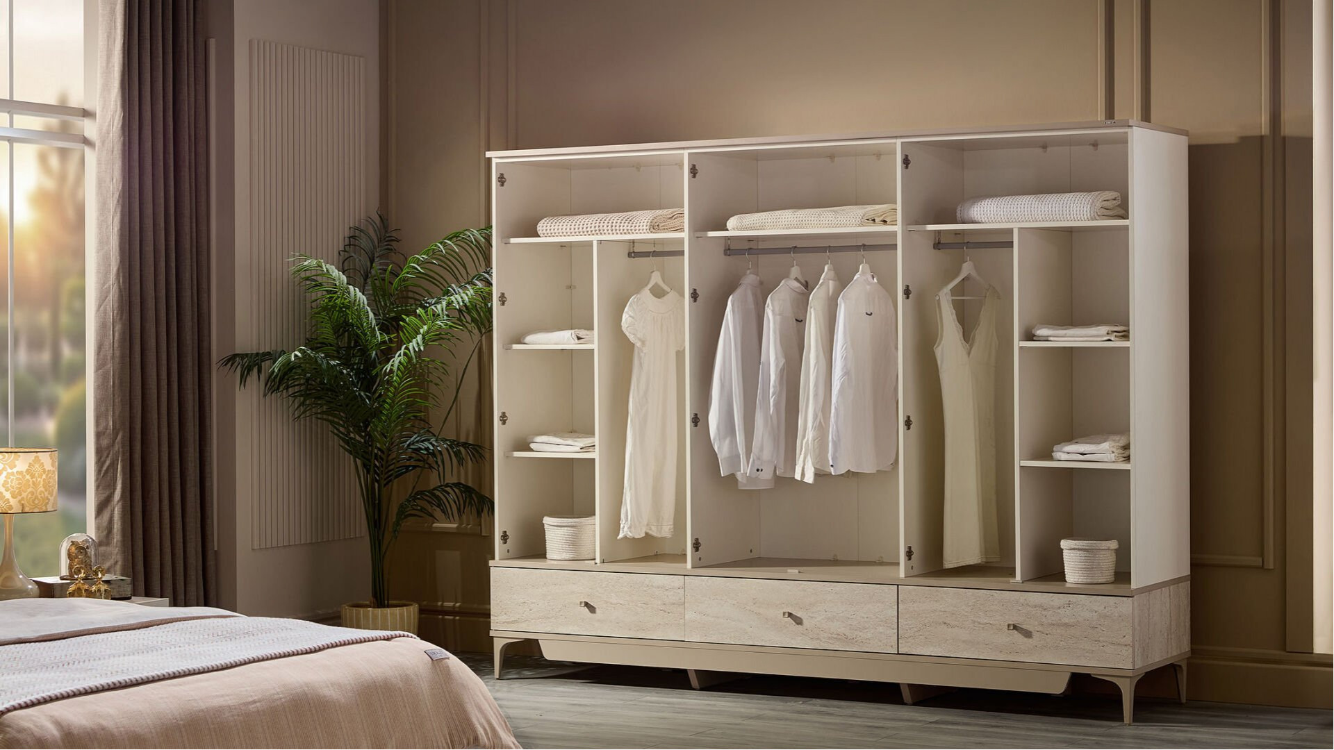 Anton 6-türiger Kleiderschrank