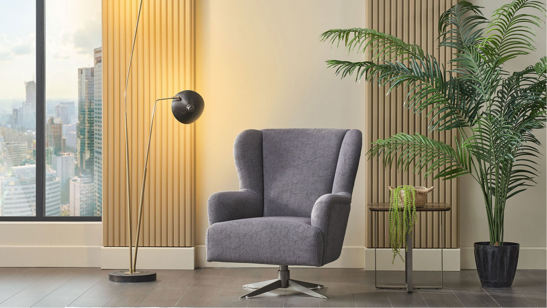 Atlanta Einzel-Drehstuhl - Antrazit