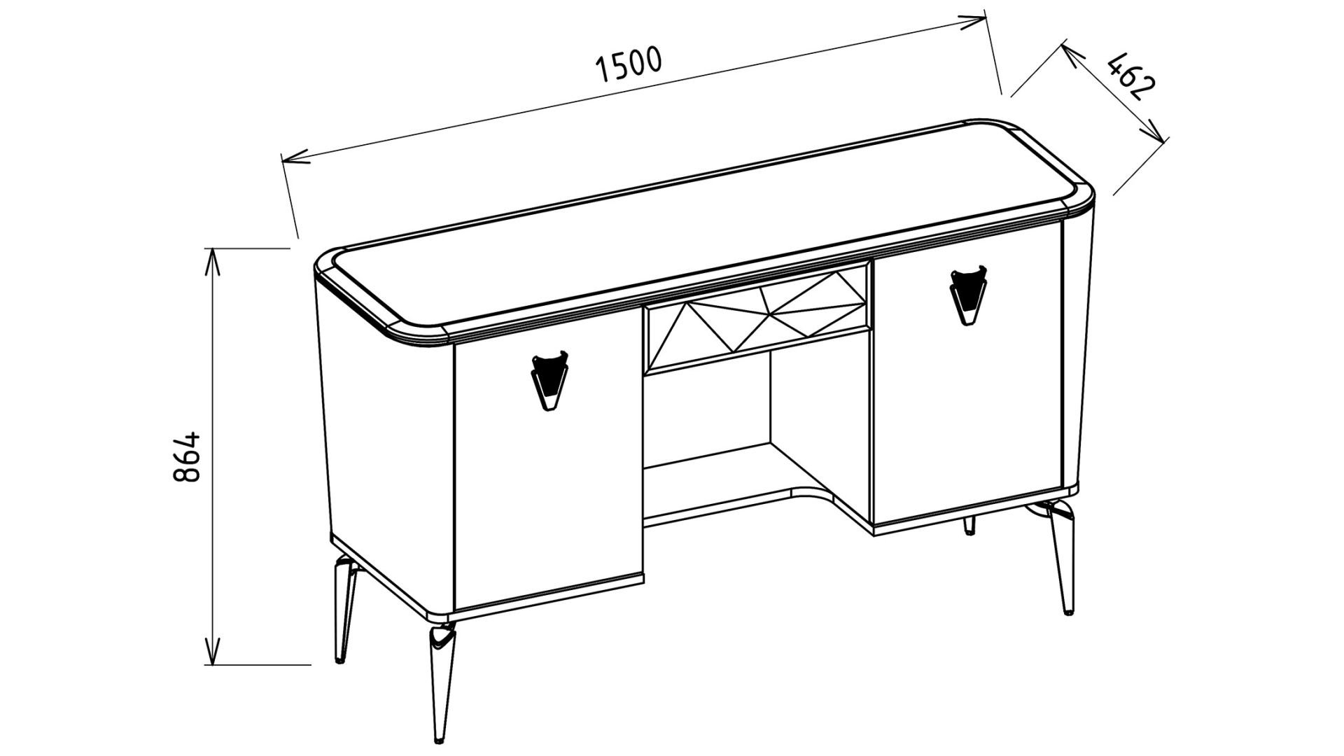 Plaza Schminktisch - Elfenbein