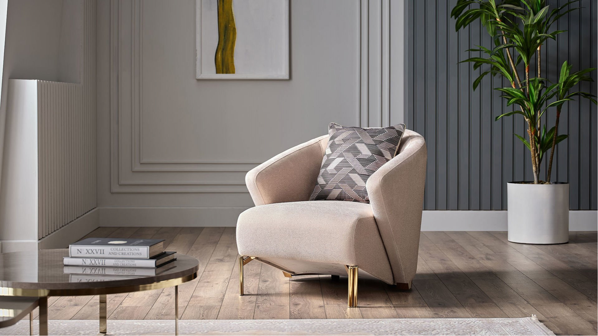 Veronica Einzel-Sofa - Vizon