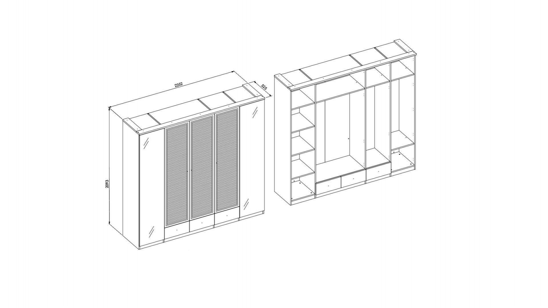 Majer 5-türiger Kleiderschrank