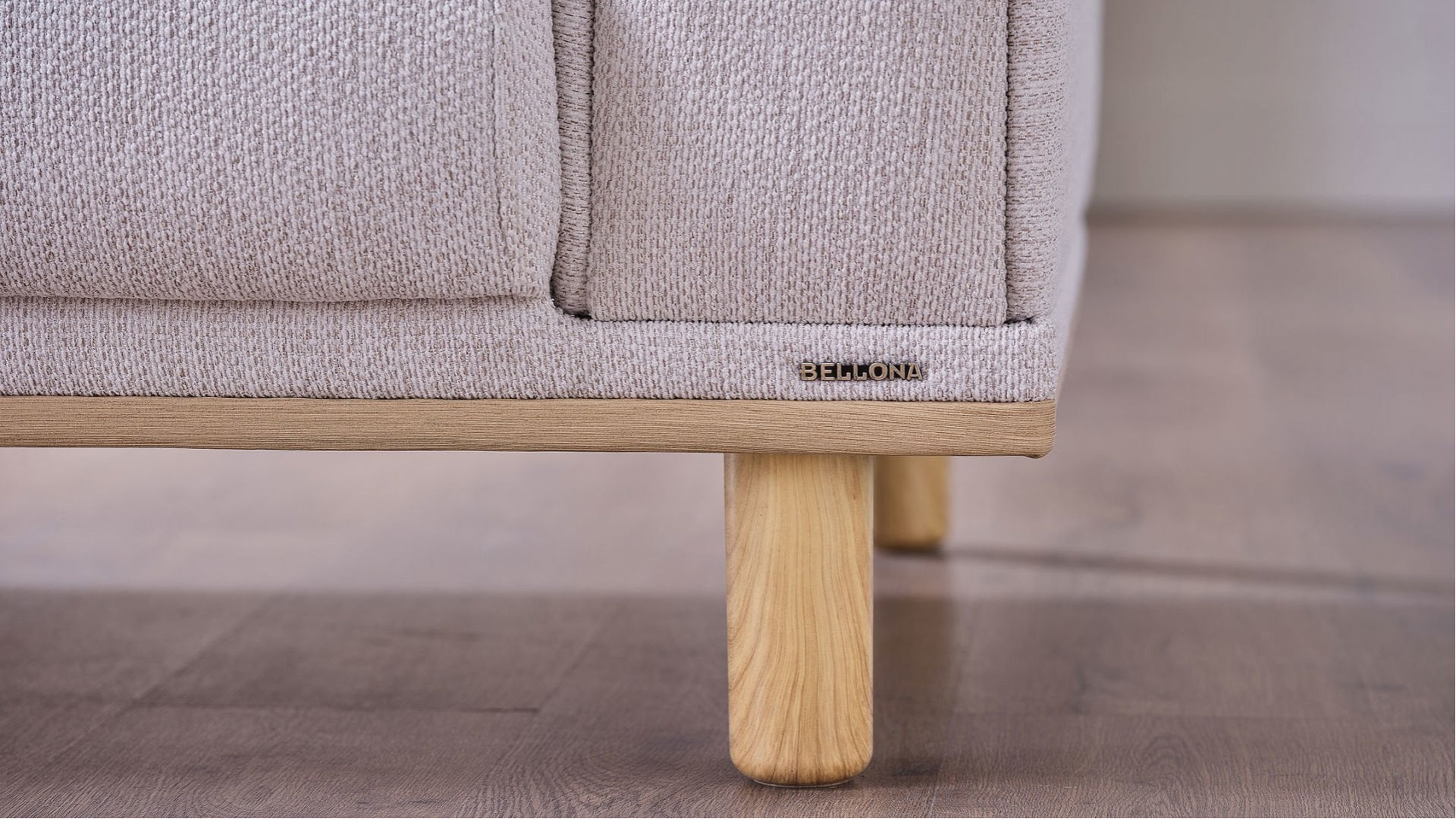 Boheems 3er-Sofa - Creme - Grün Kırlent