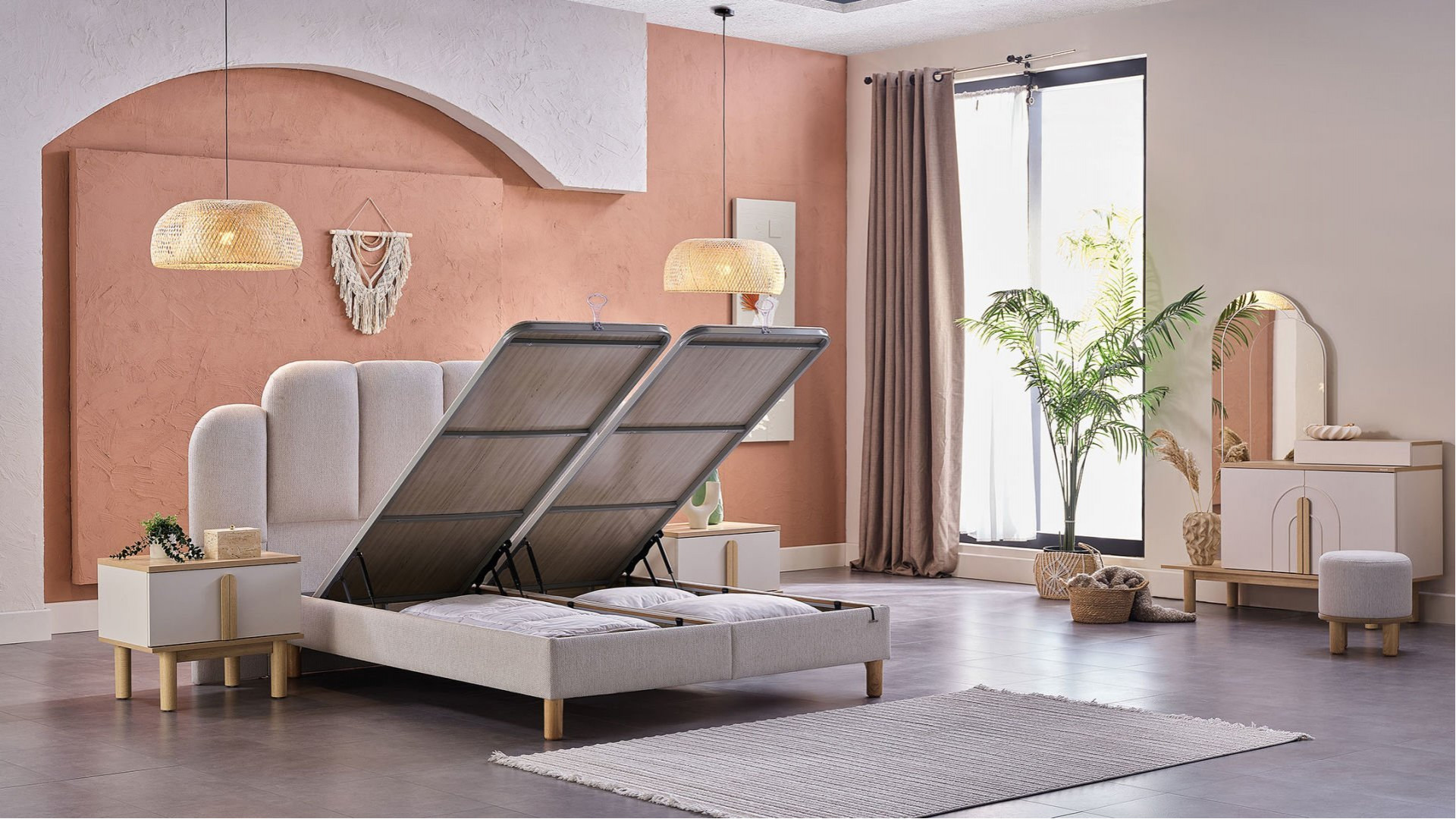 Boheems Bettbox (Einzelbett)