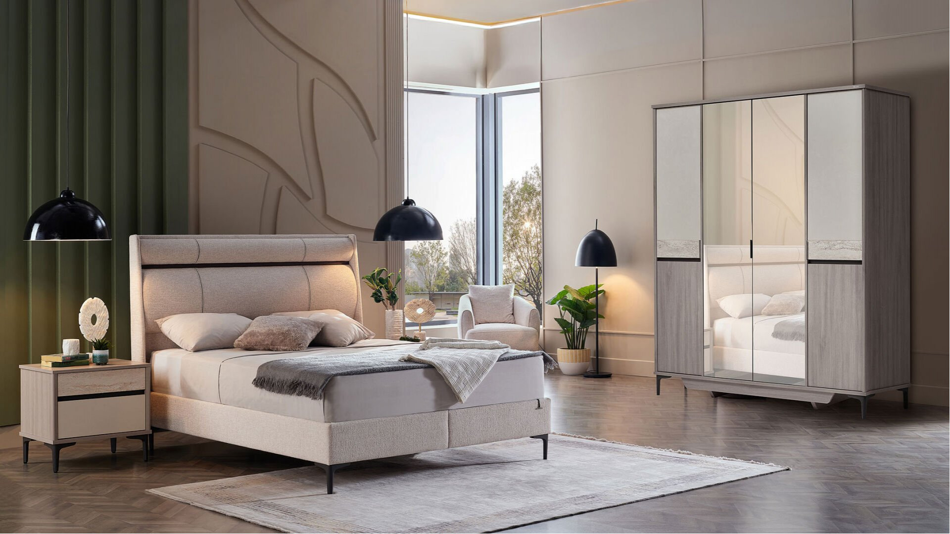 Mona 4-türiger Kleiderschrank