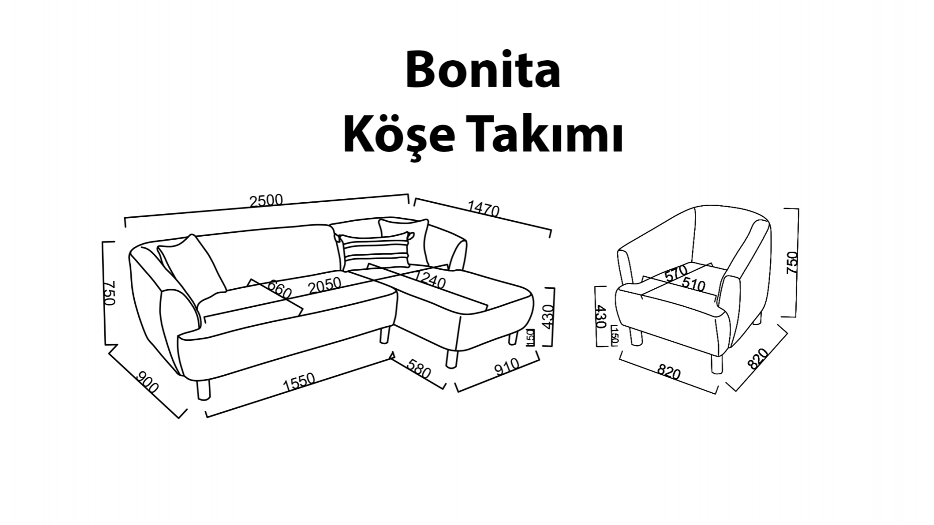 Bonita Wohnlandschaft - Grau