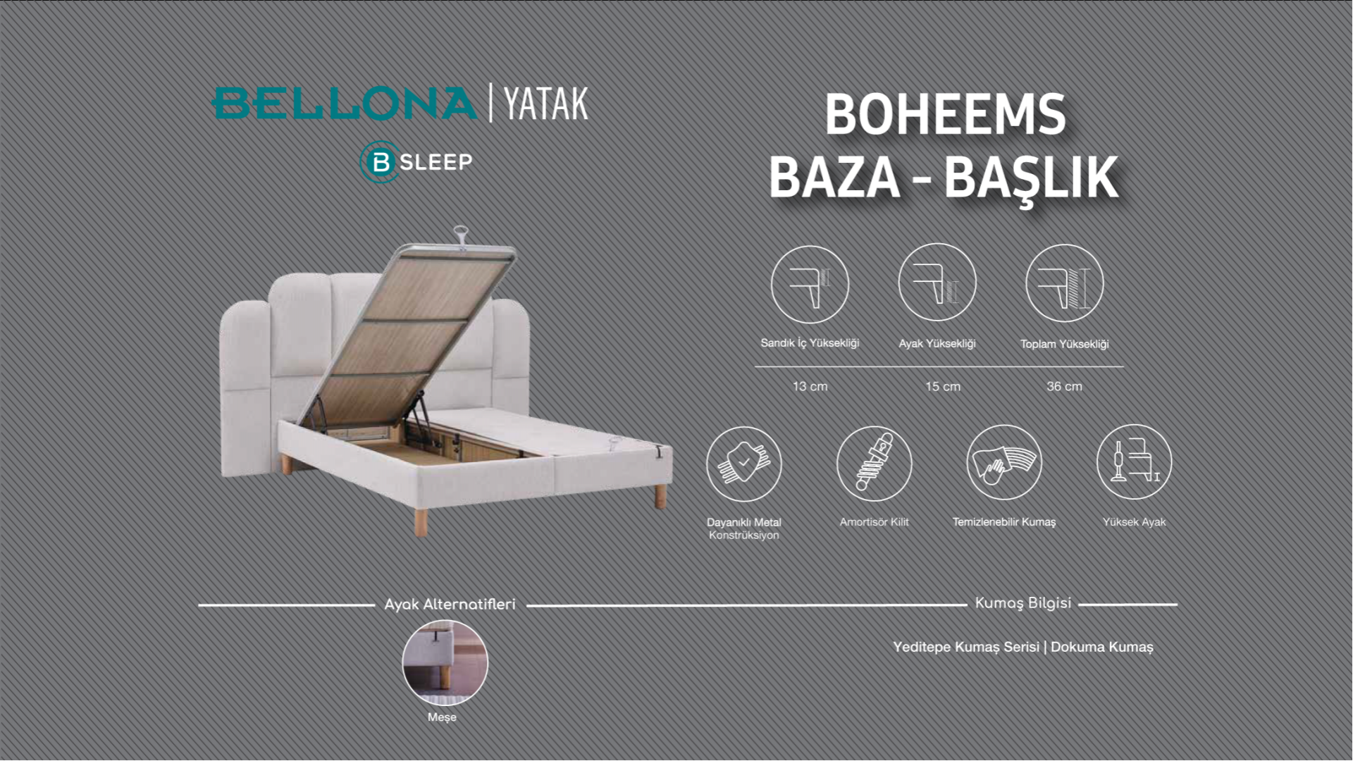 Boheems Bettbox (Einzelbett)