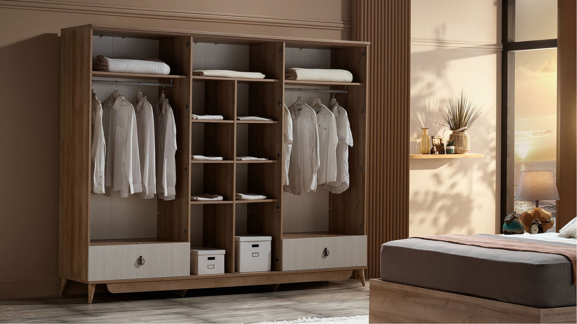 Caldera 6-türiger Kleiderschrank