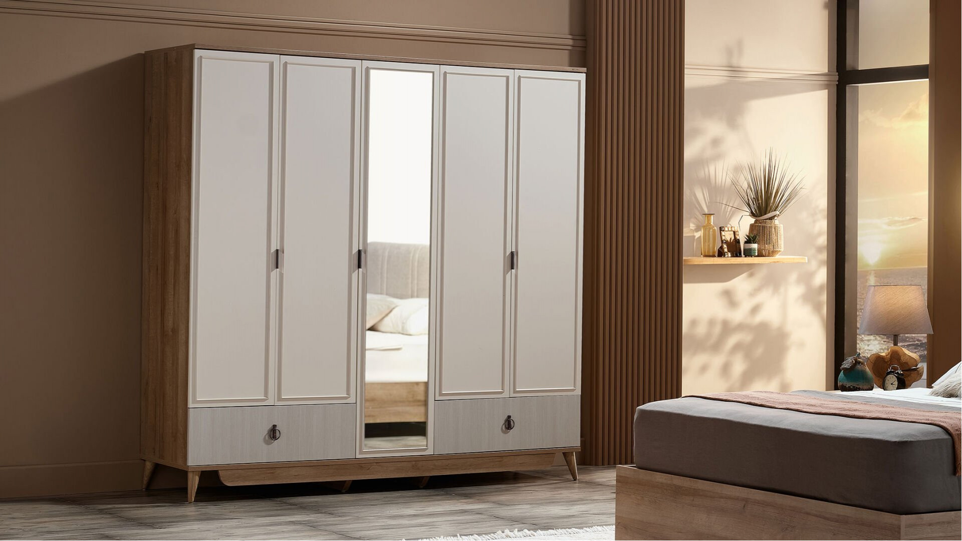 Caldera 5-türiger Kleiderschrank