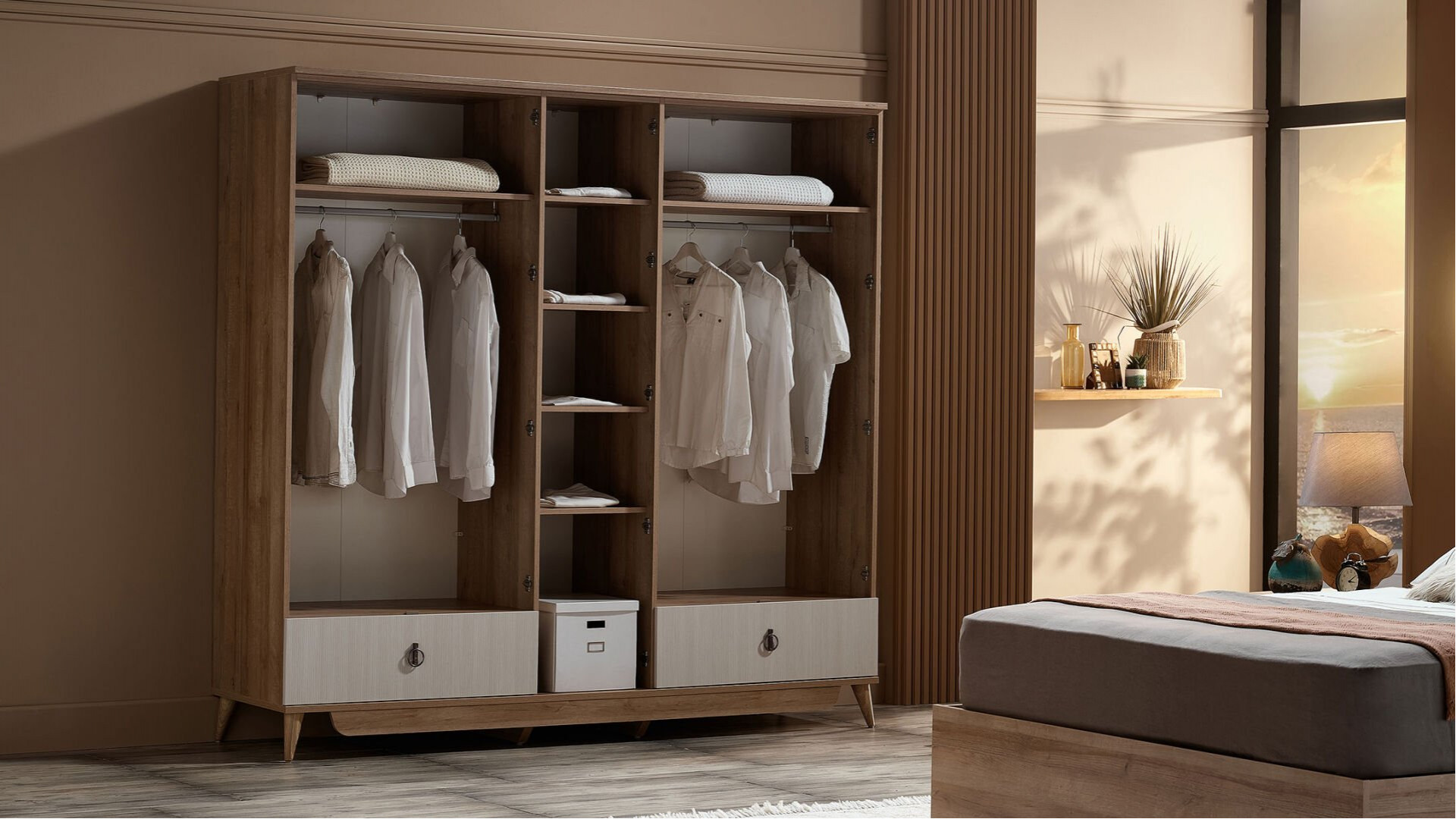 Caldera 5-türiger Kleiderschrank