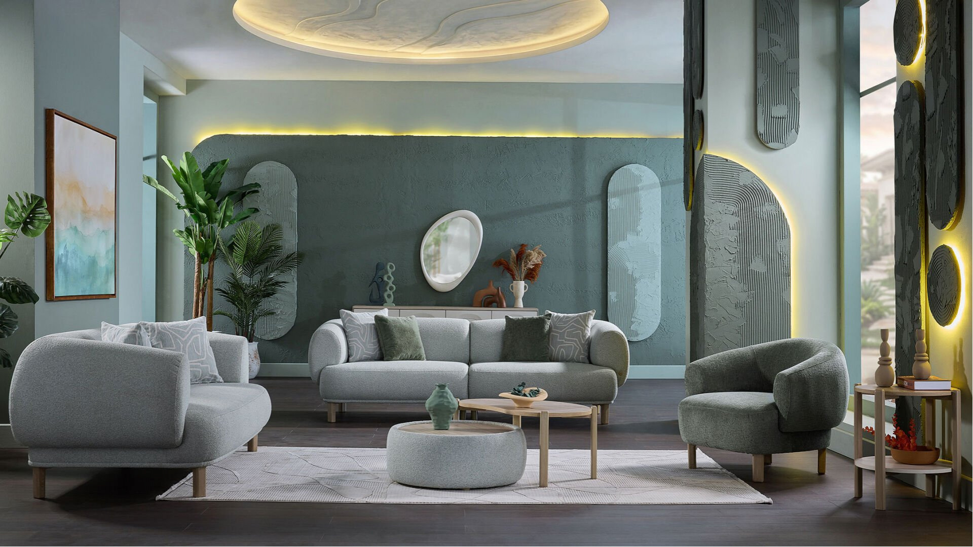 Claris 3er-Sofa