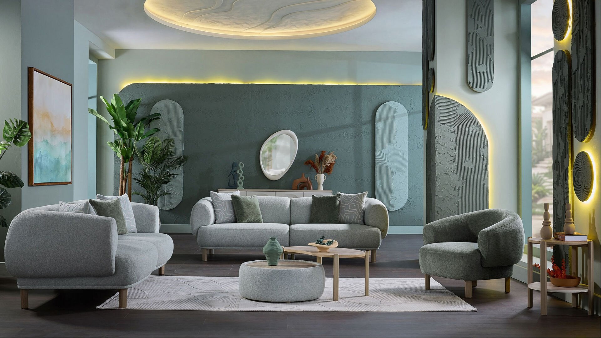 Claris 3er-Sofa