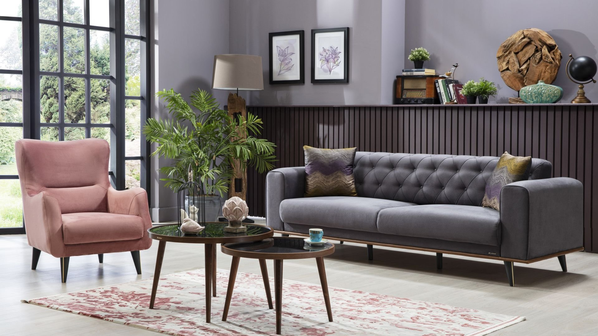 Diego 3-Sitzer Sofa mit Steppung