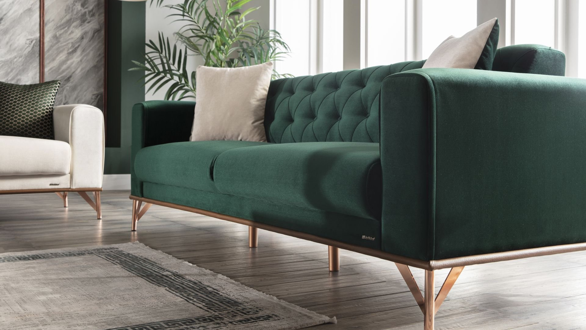 Diego 3-Sitzer Sofa mit Steppung