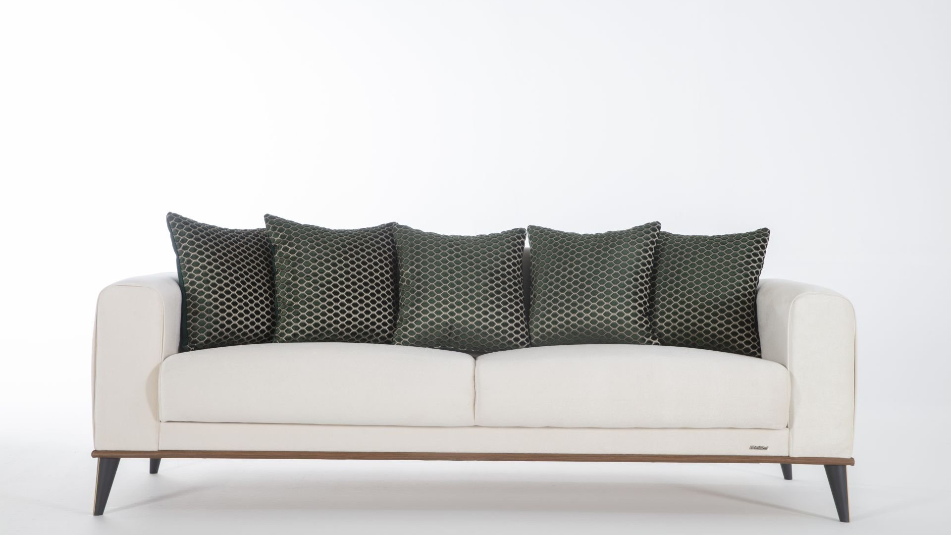 Diego 3-Sitzer Sofa mit Zierkissen