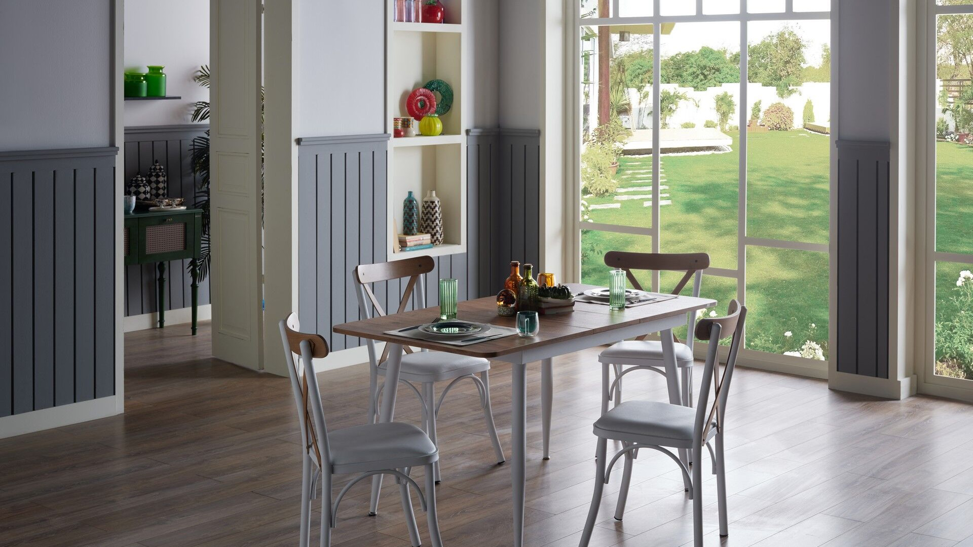 Essen Küchentisch-Set Weiß