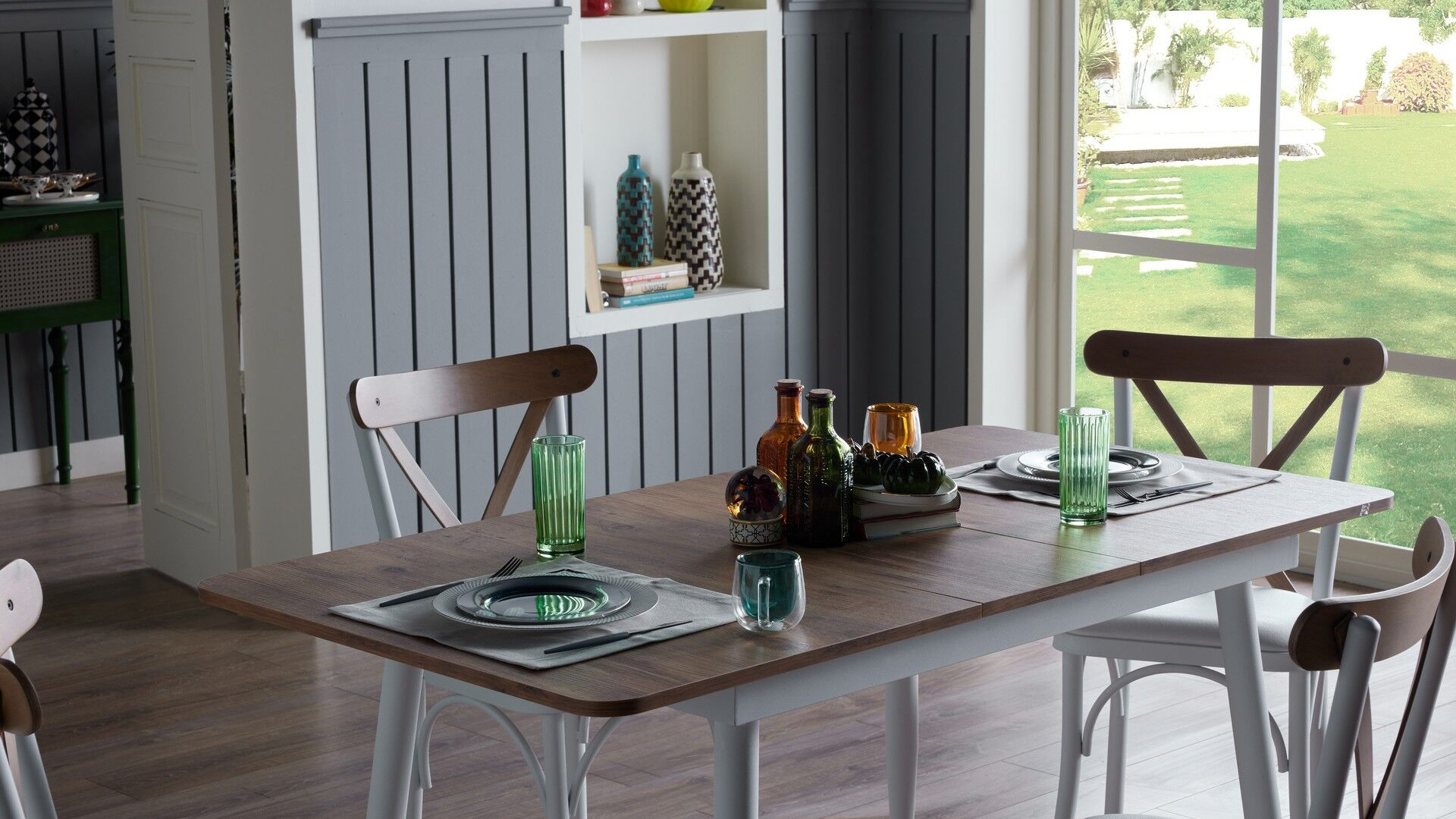 Essen Küchentisch-Set Weiß