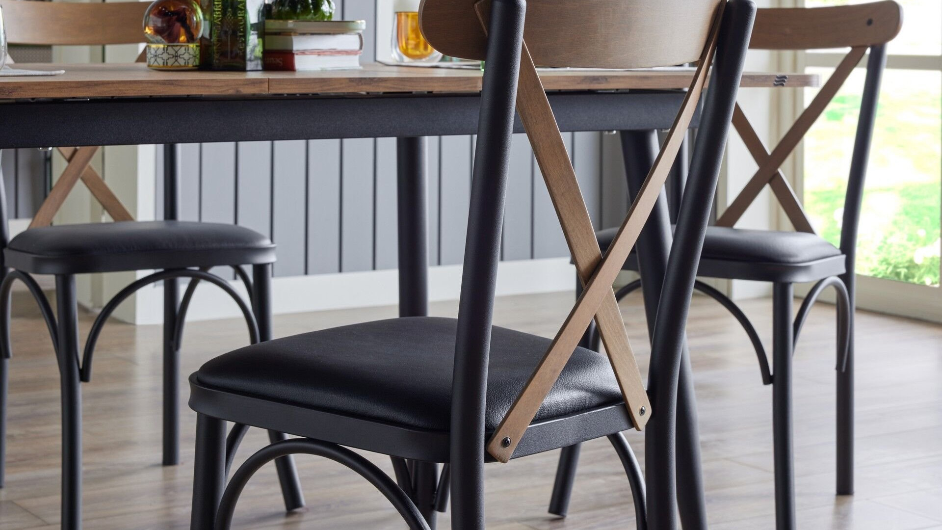 Essen Küchentisch-Set Schwarz