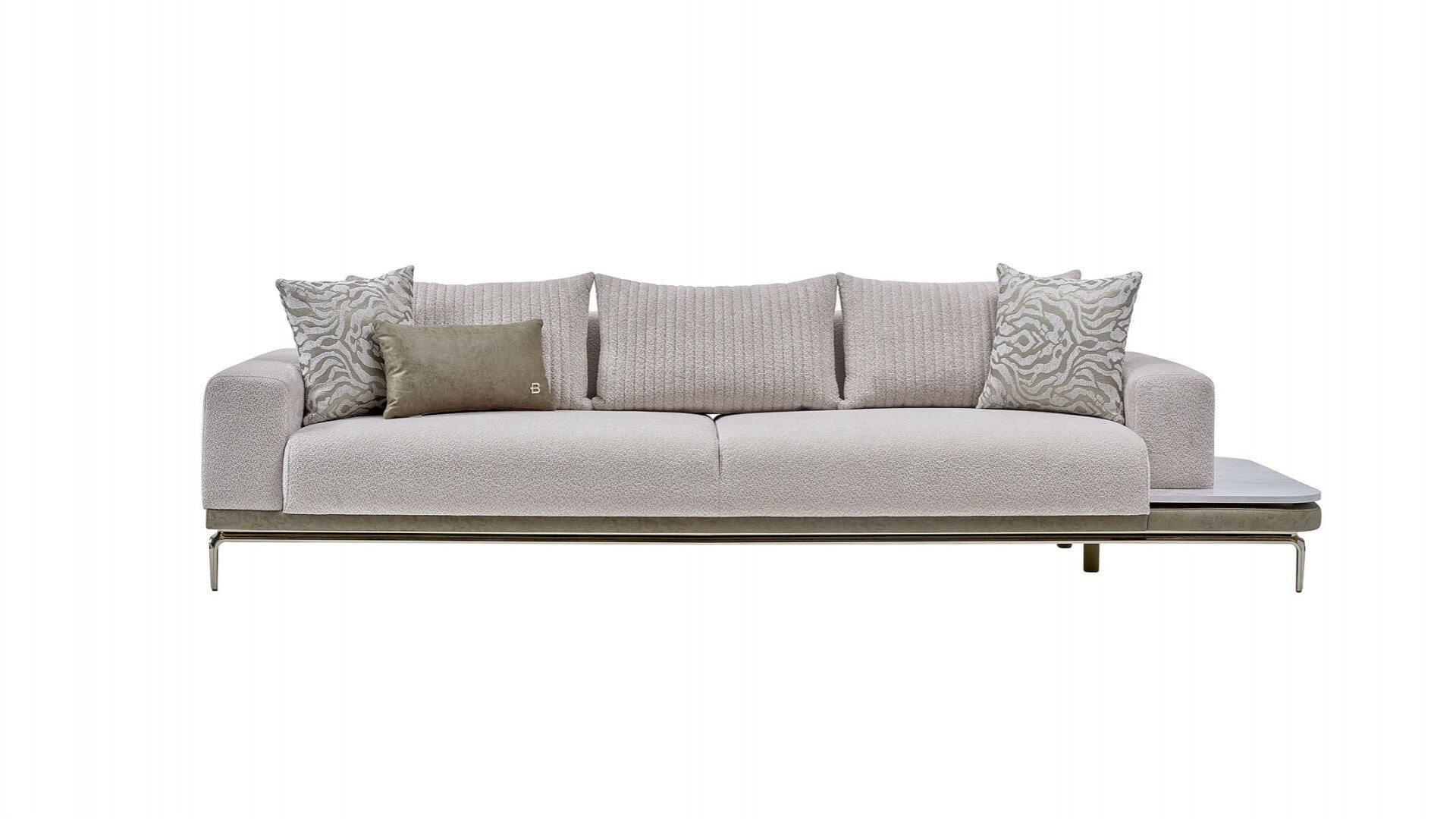 Estella 4er Links Sofa - Creme