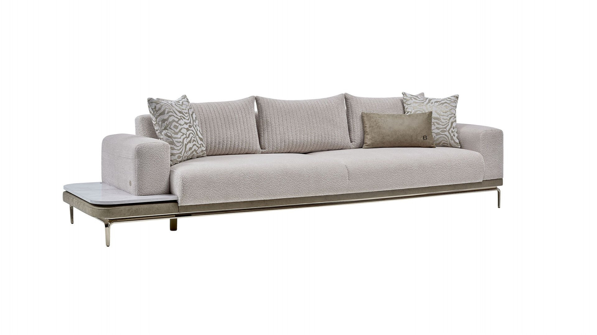 Estella 4er Rechts Sofa - Creme