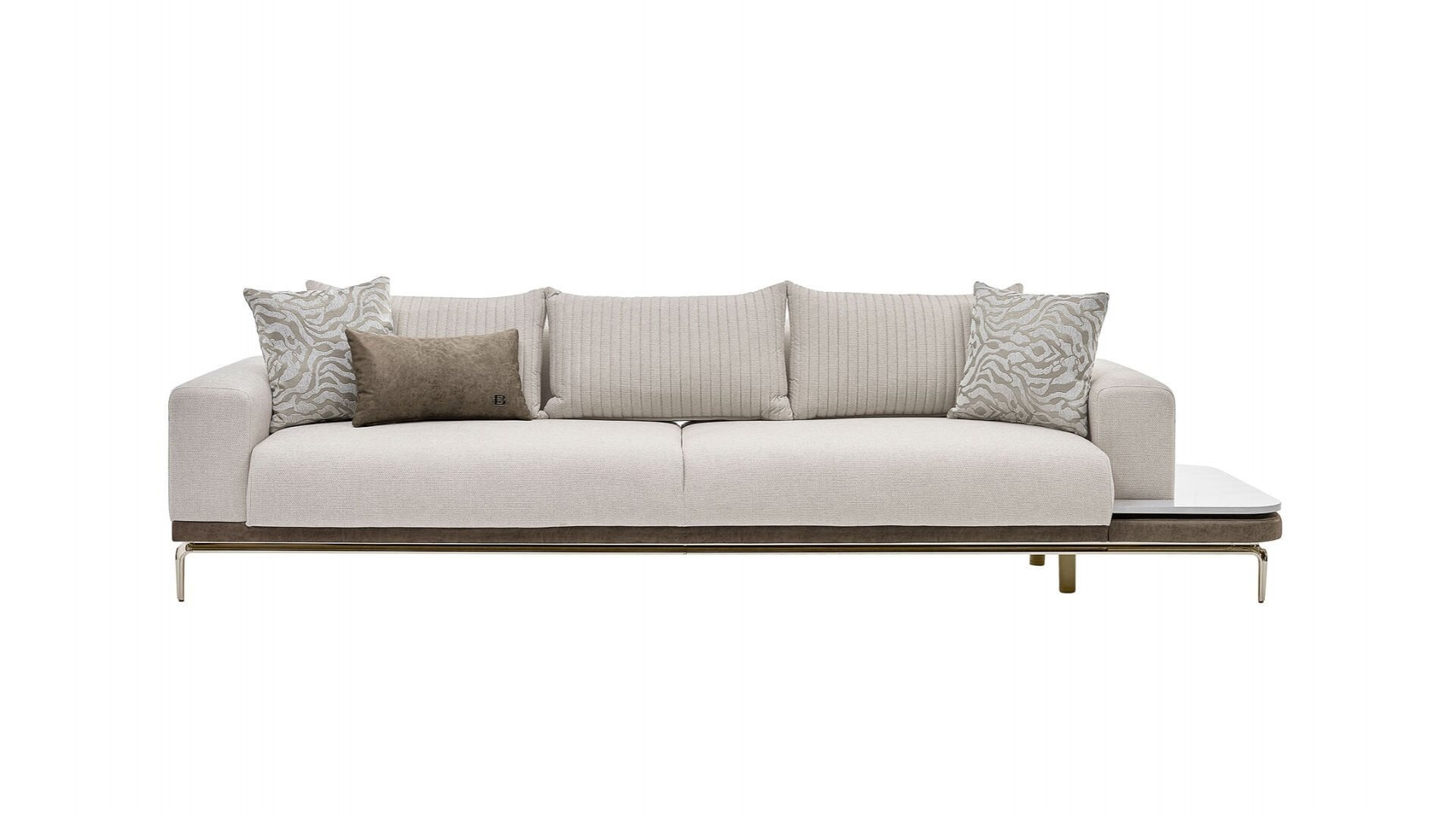 Estella 4er Links Sofa - Creme