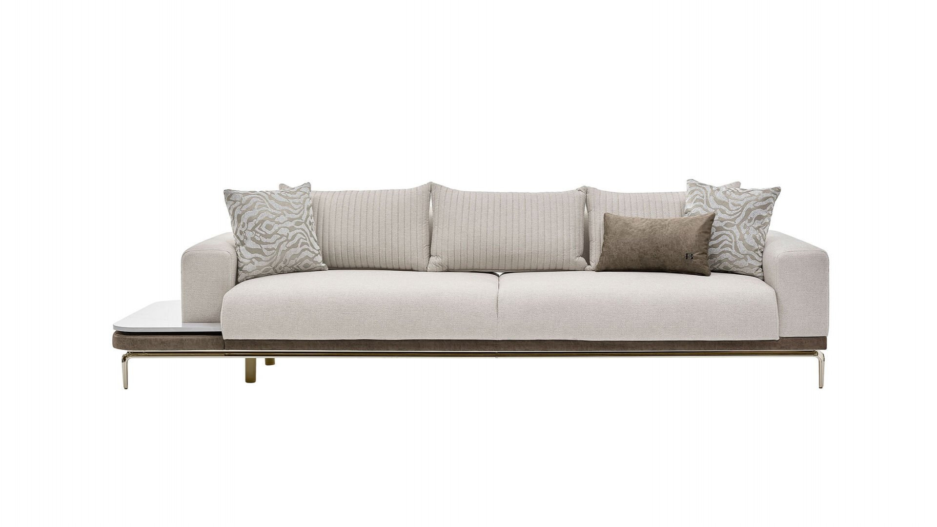 Estella 4er Rechts Sofa - Creme