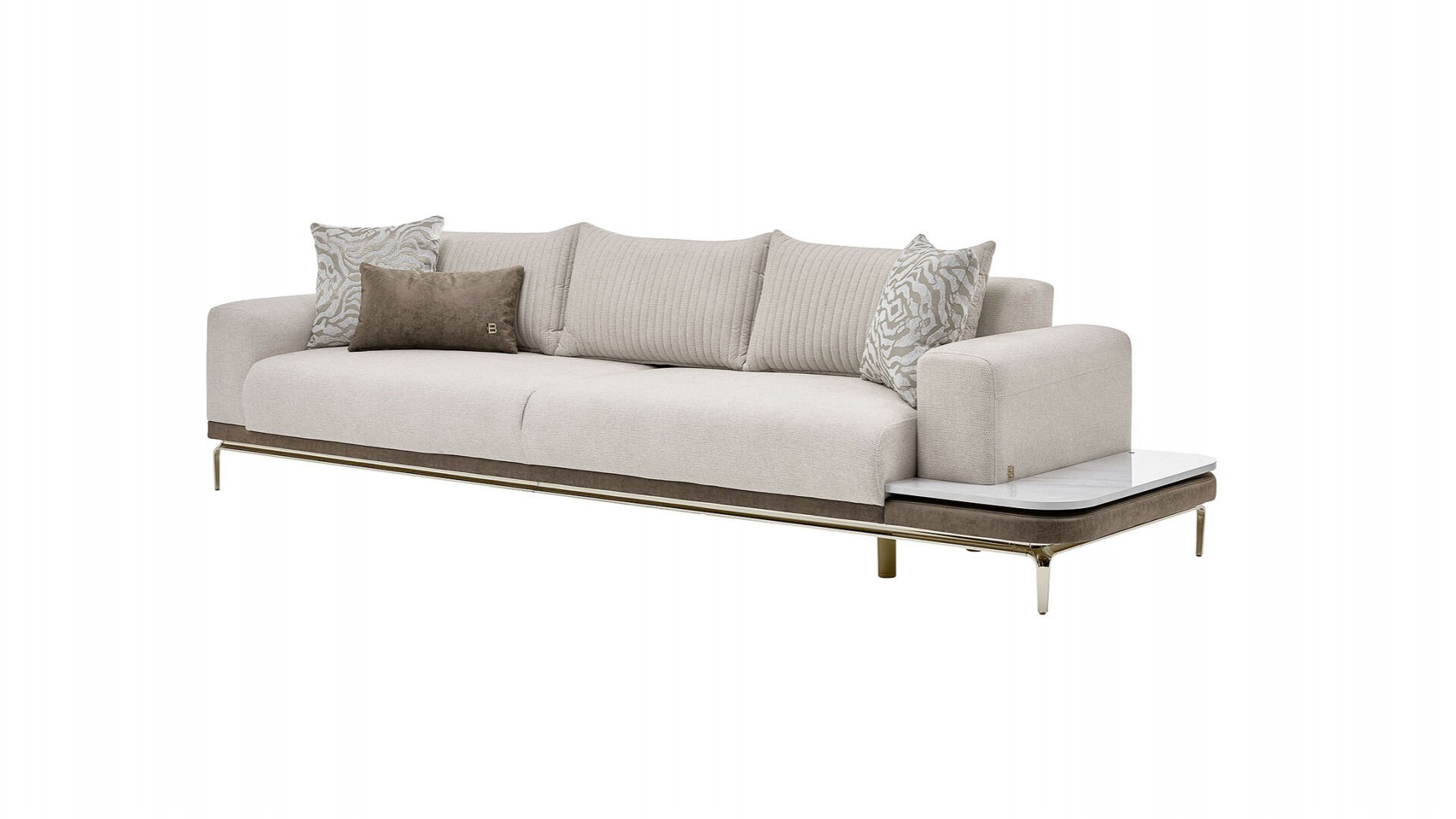 Estella 4er Links Sofa - Creme