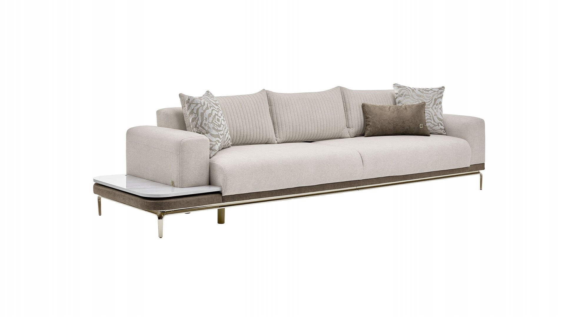 Estella 4er Rechts Sofa - Creme