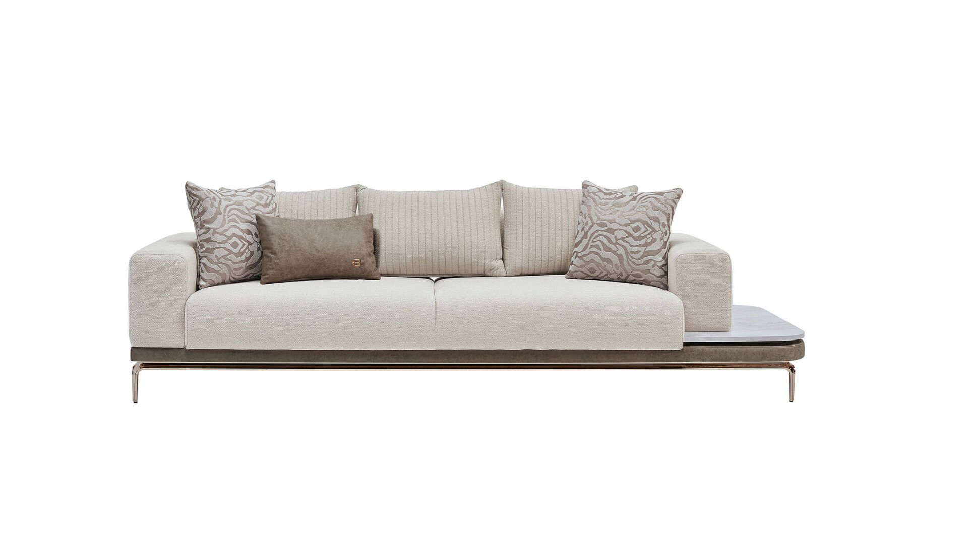 Estella 3er Links Sofa - Creme