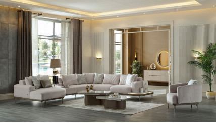 Estella Wohnlandschaft Modular - Creme