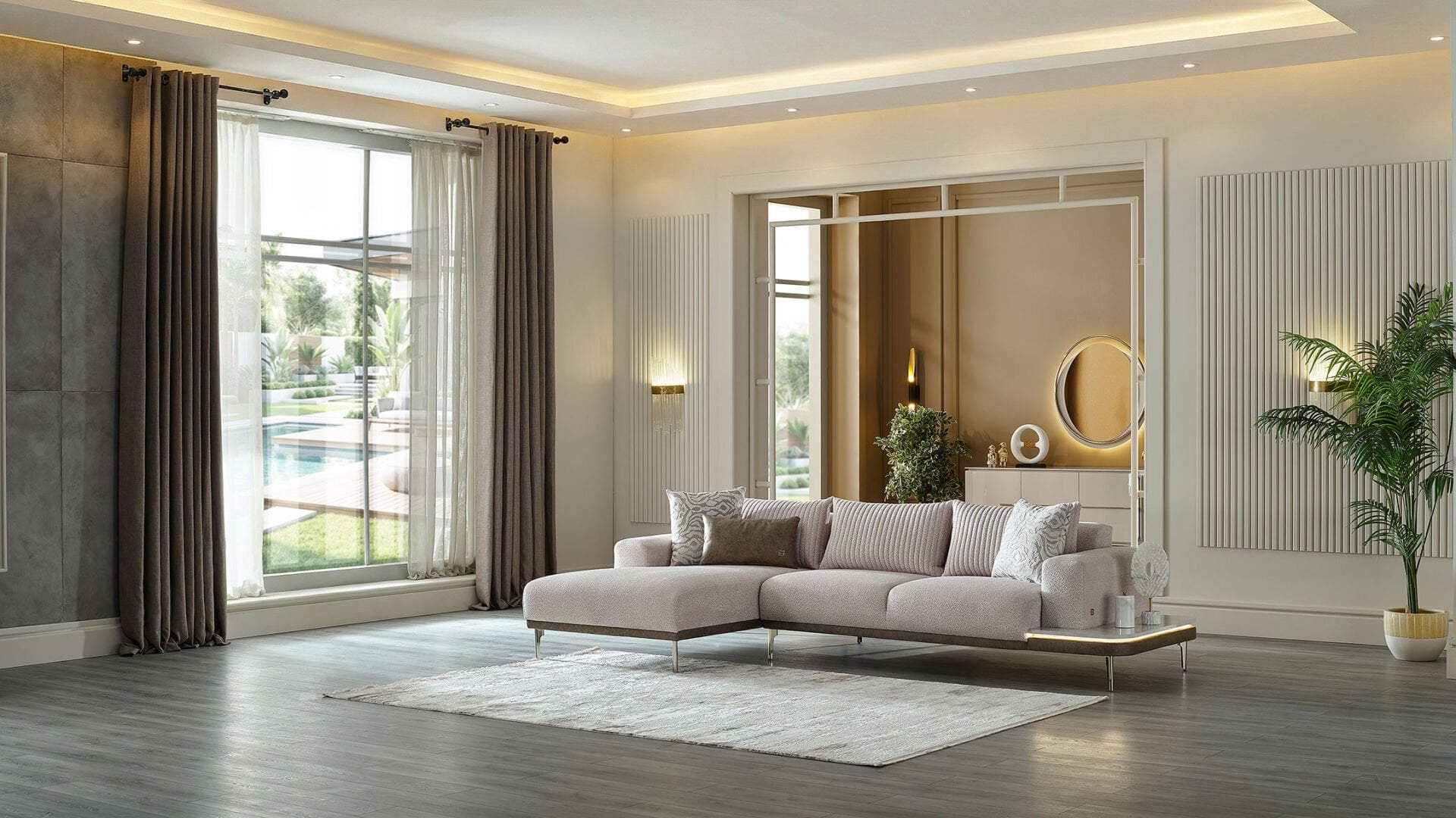 Estella Wohnlandschaft Modular - Creme