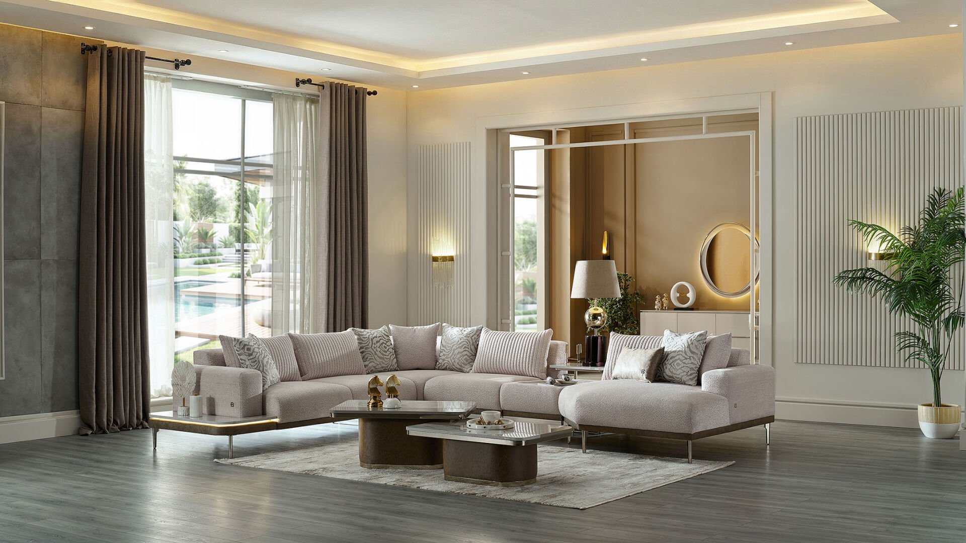Estella Wohnlandschaft Modular - Creme