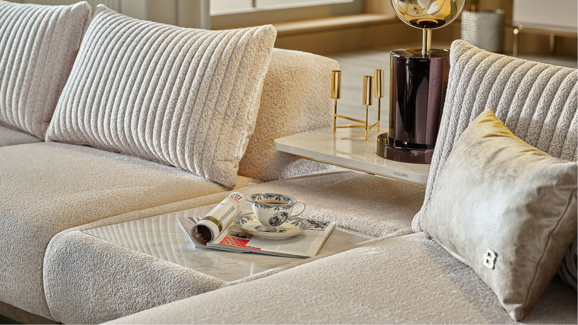 Estella Wohnlandschaft Modular - Creme