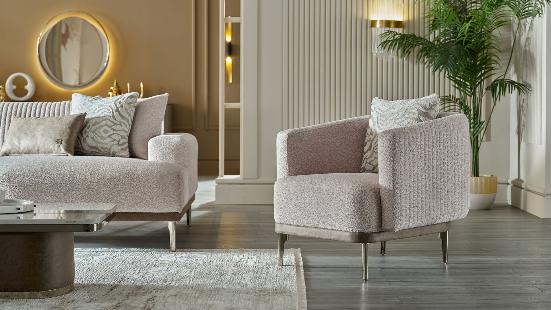 Estella Wohnlandschaft Modular - Creme