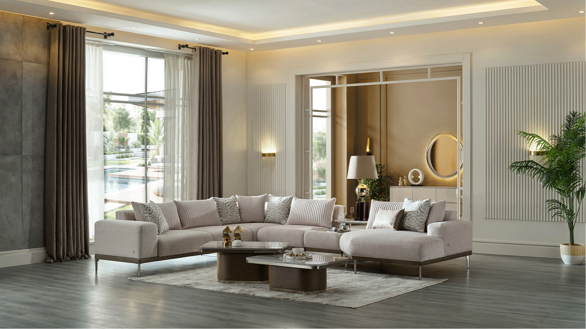Estella Wohnlandschaft Modular - Creme