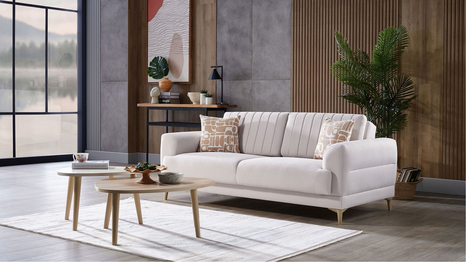 Fiero 2er-Sofa - Beige