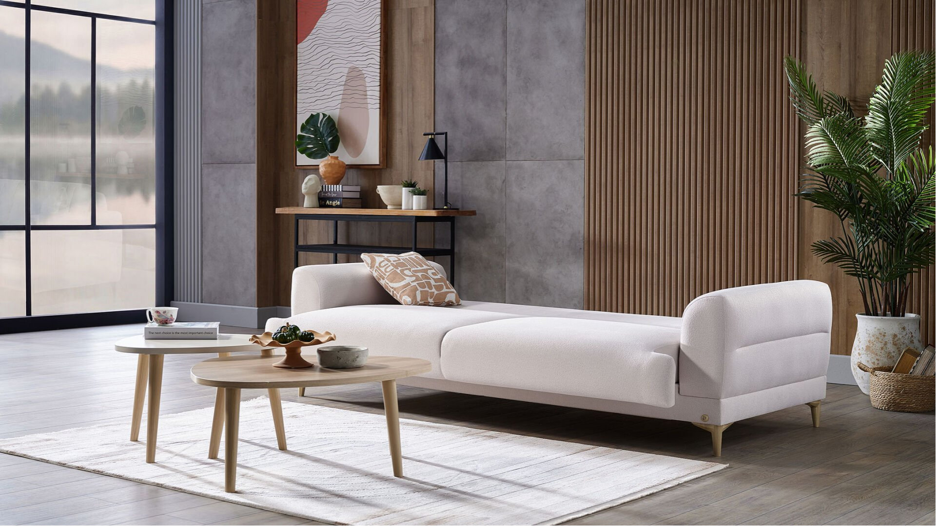 Fiero 3er-Sofa - Beige