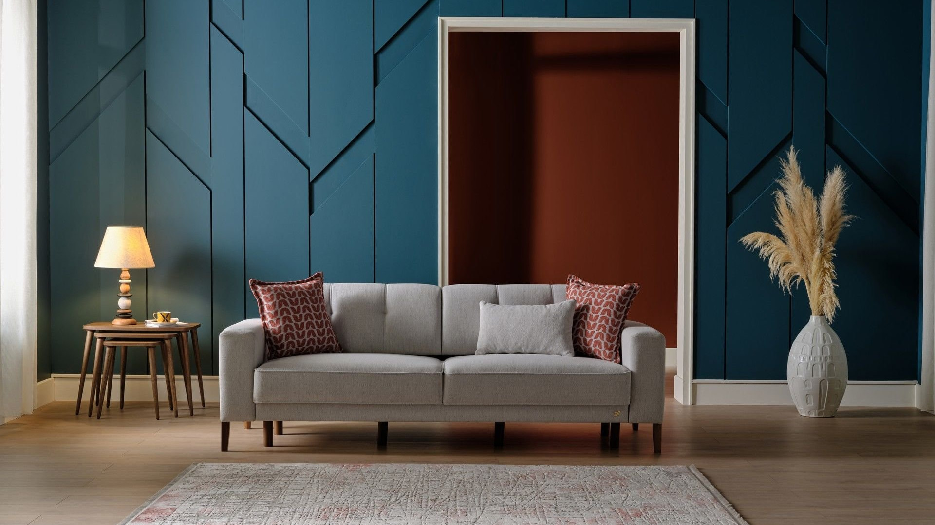 Gina 3-Sitzer Sofa mit Bettfunktion