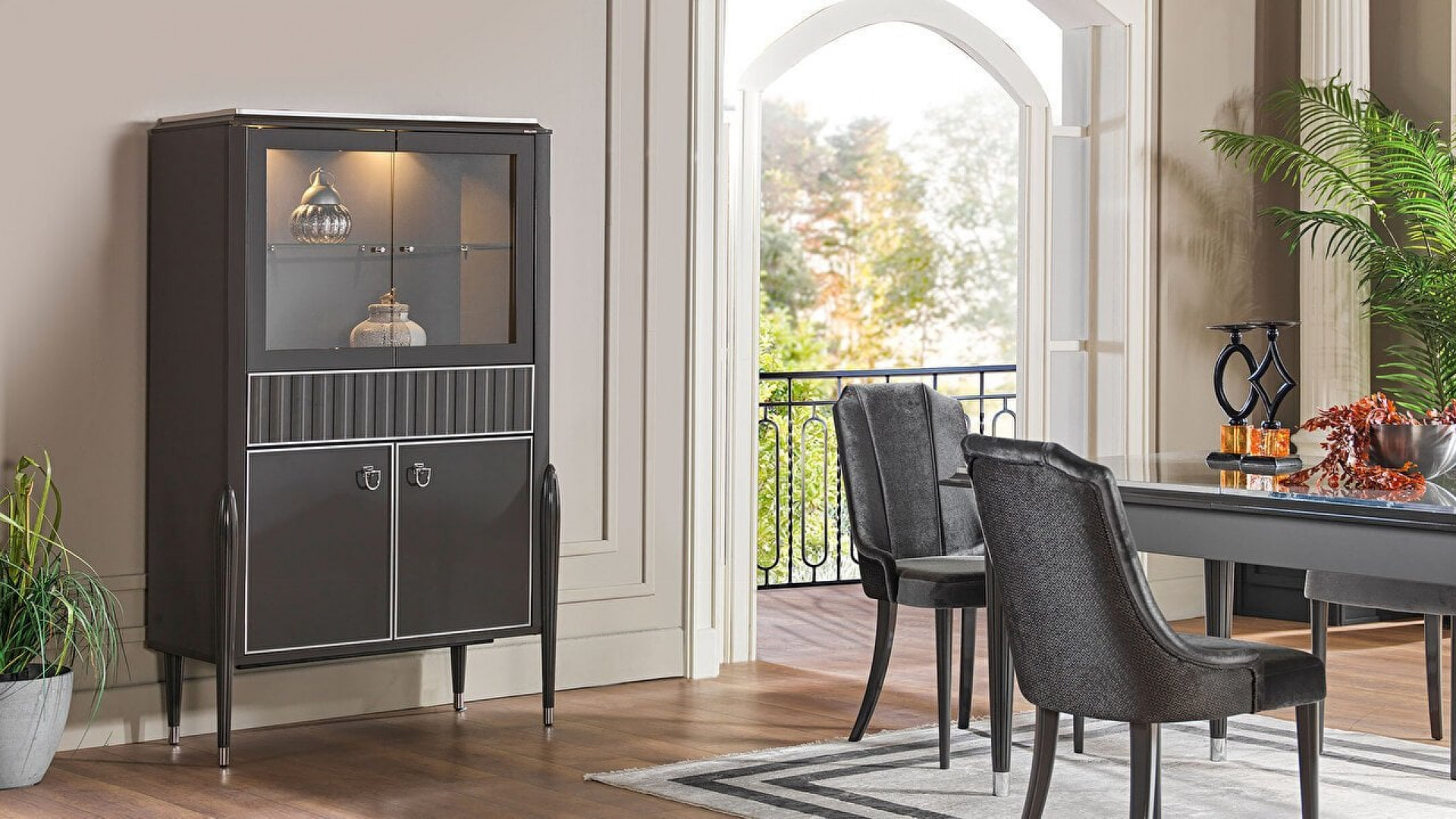 Gravita Vitrine Grau