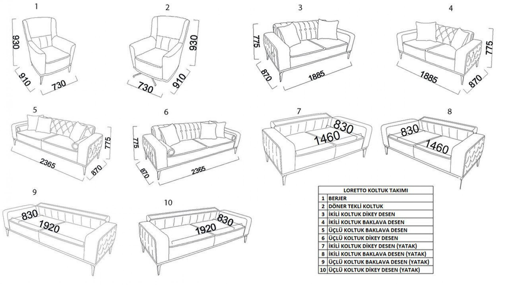 Loretto Einzel-Drehstuhl