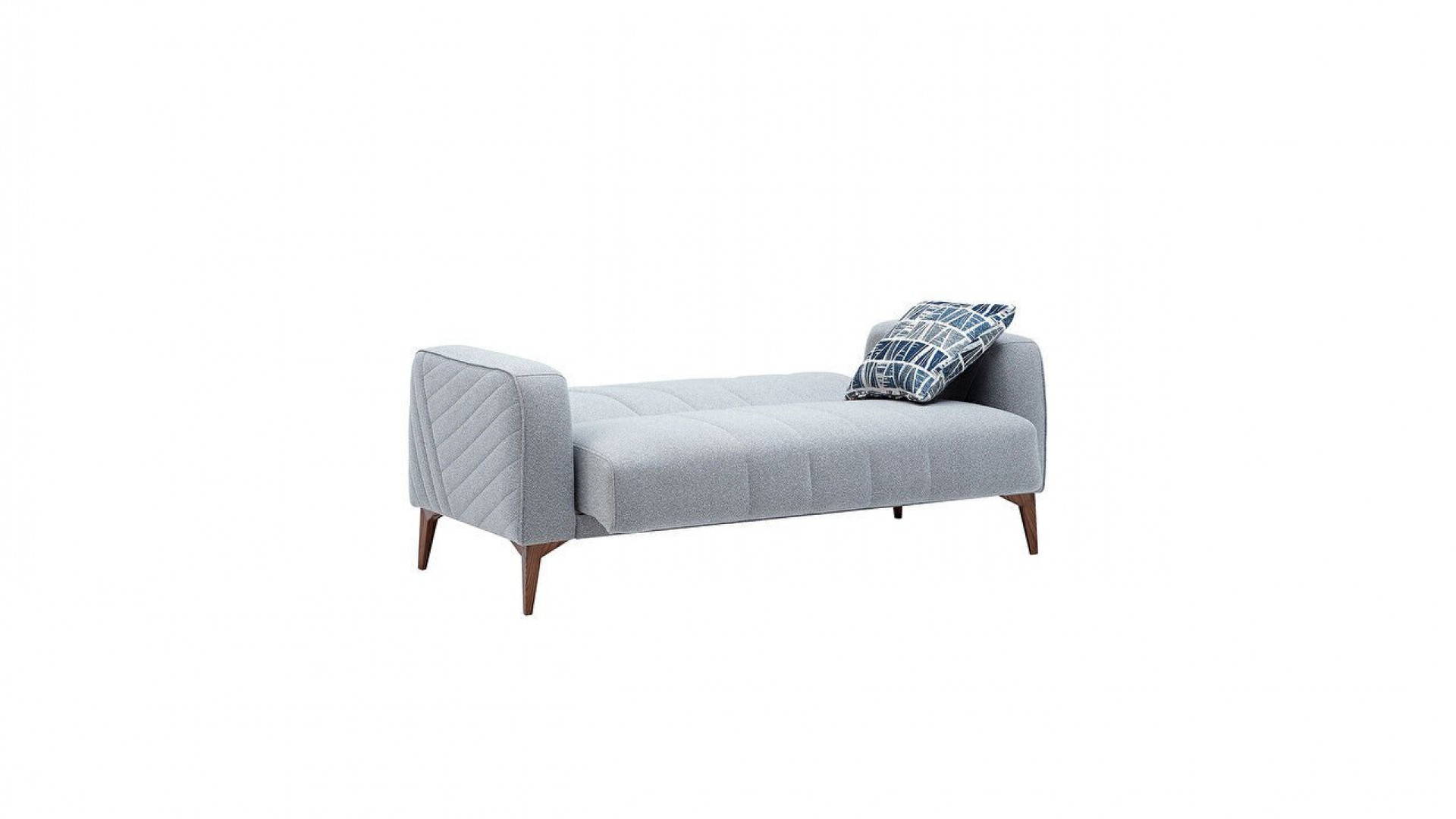 Mathias 2er-Sofa - Blaue Kissen
