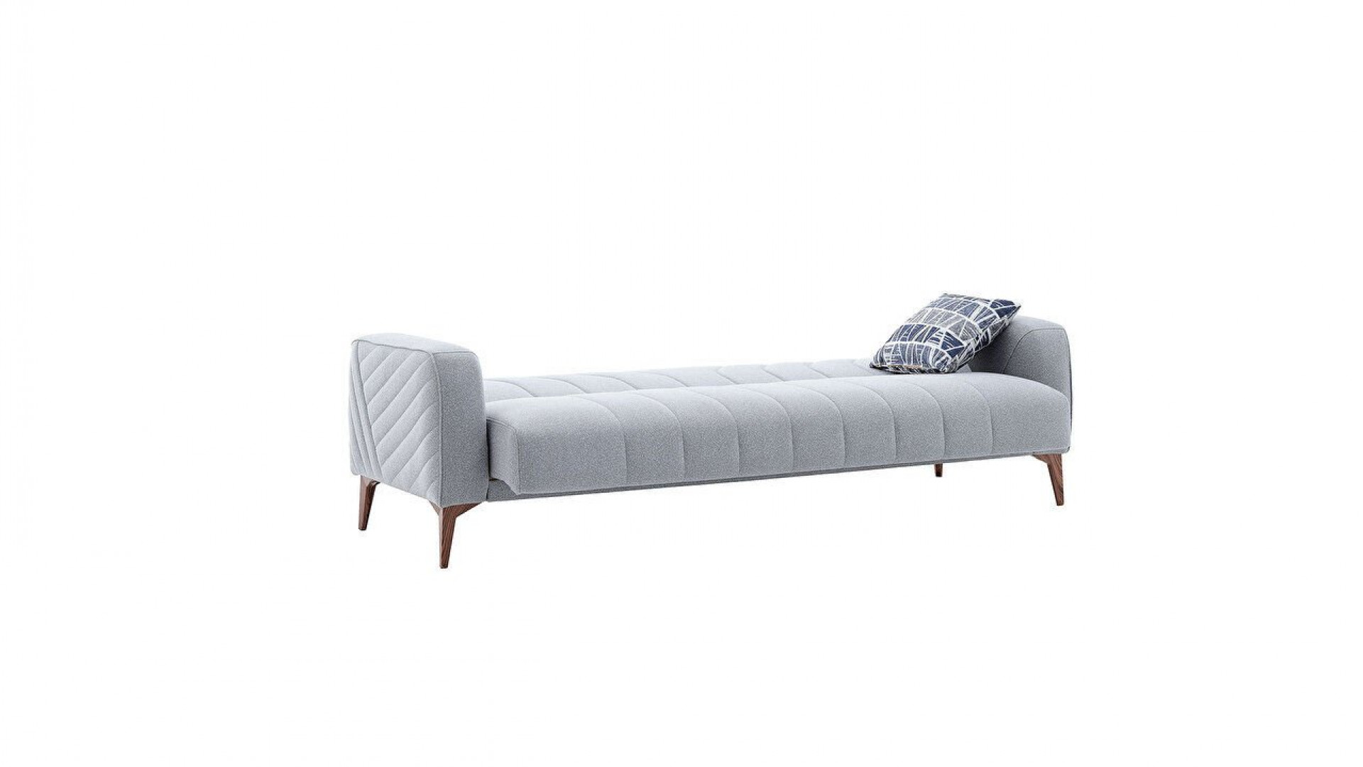 Mathias 3er-Sofa - Blaue Kissen