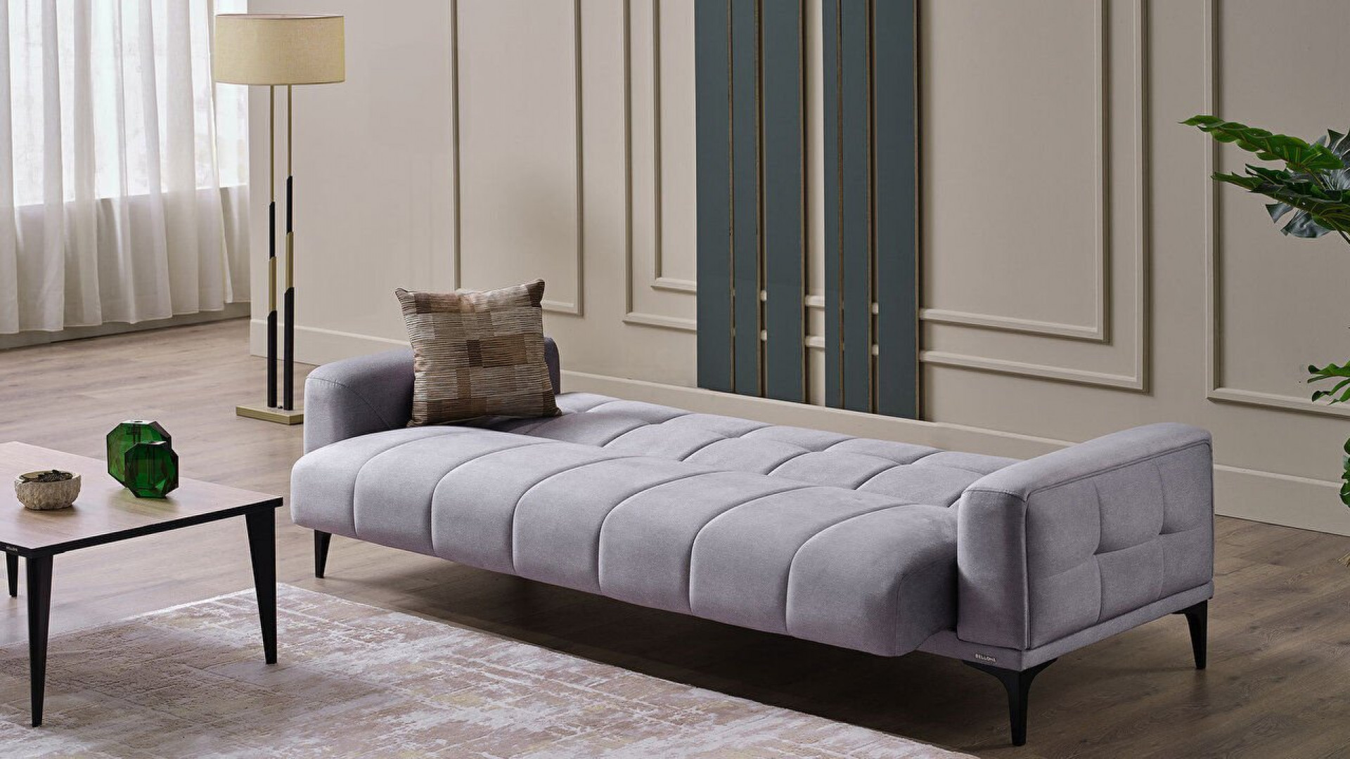 Palermo S 3er-Sofa - Schwarze Füße