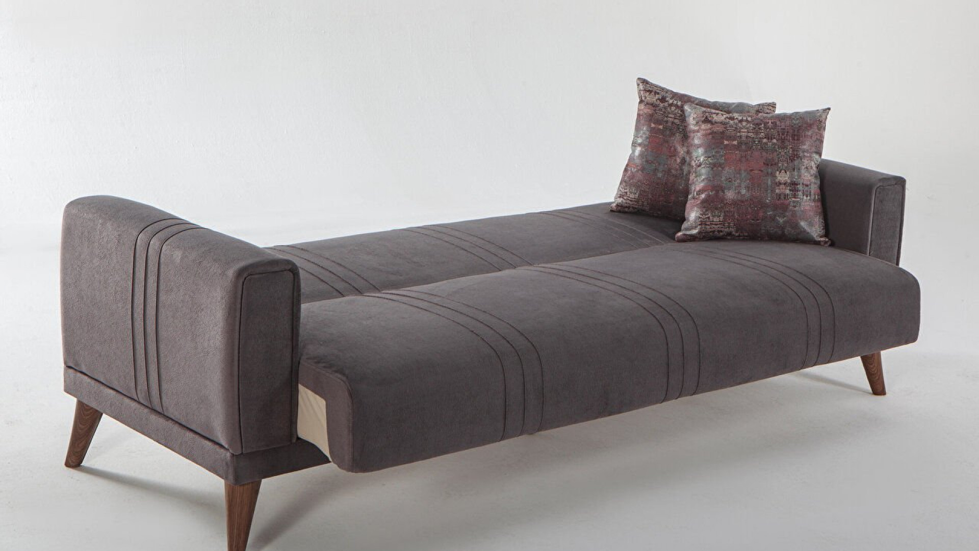 Ruby 3er-Sofa - Bordeaux-Kissen