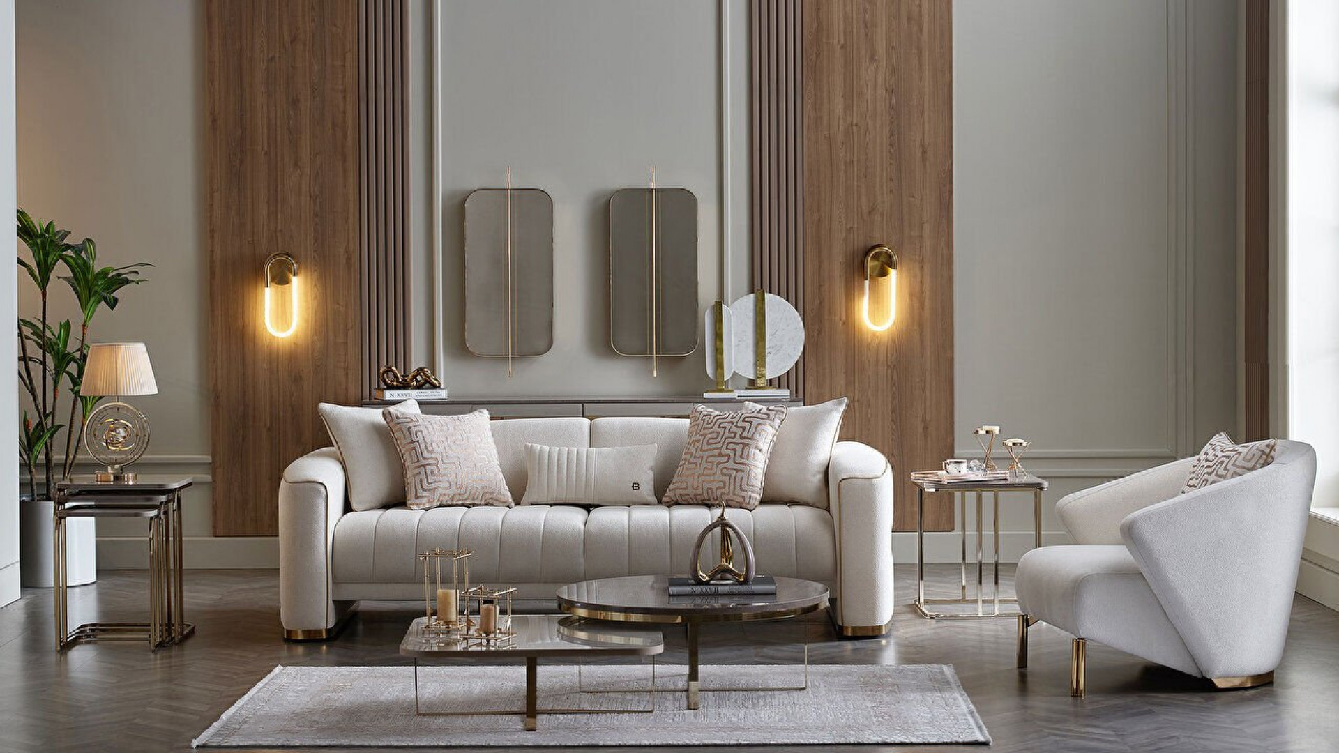 Veronica Einzel-Sofa - Creme