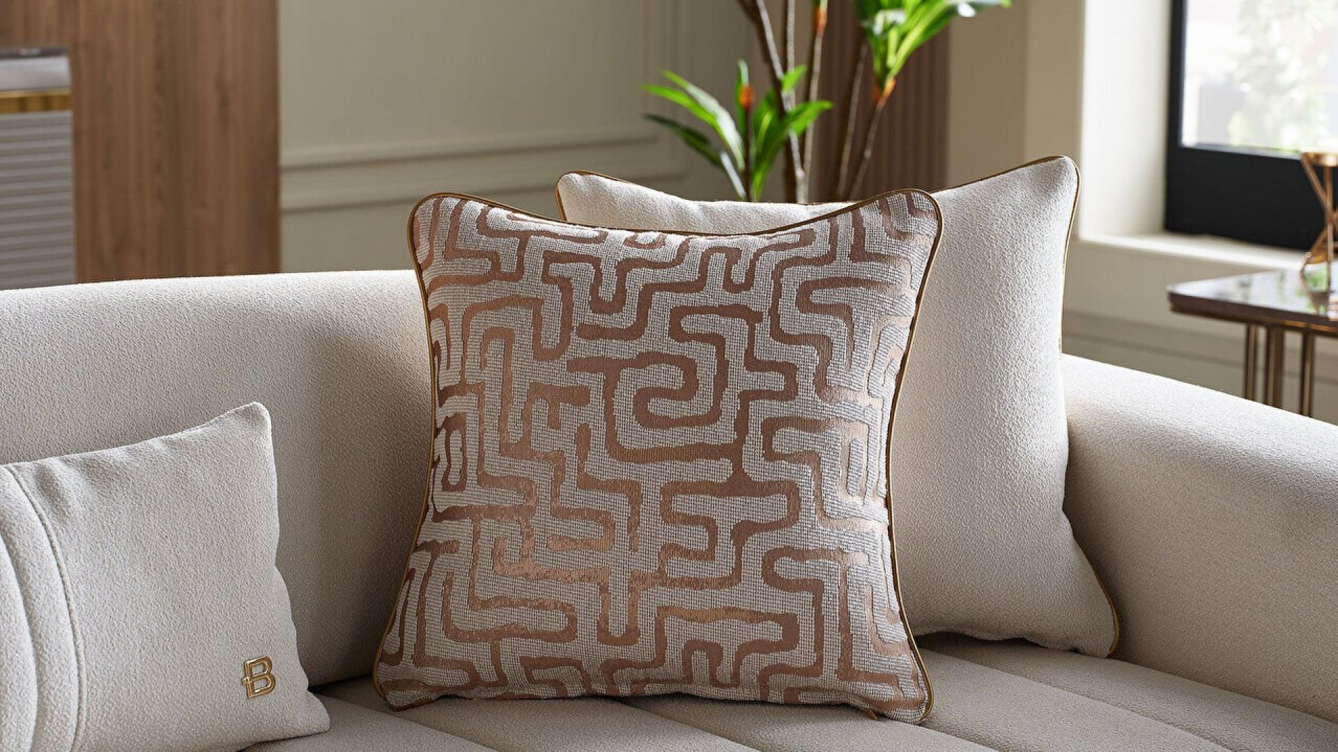 Veronica 3er-Sofa - Creme