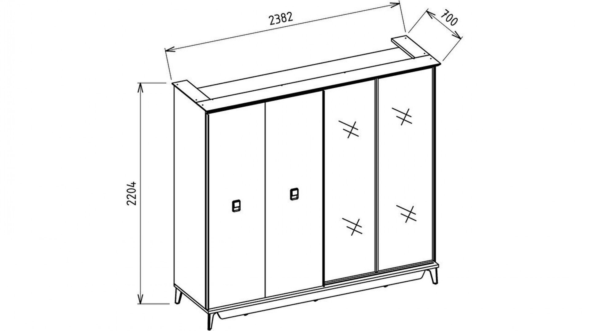 Alvis Schwebetürenschrank