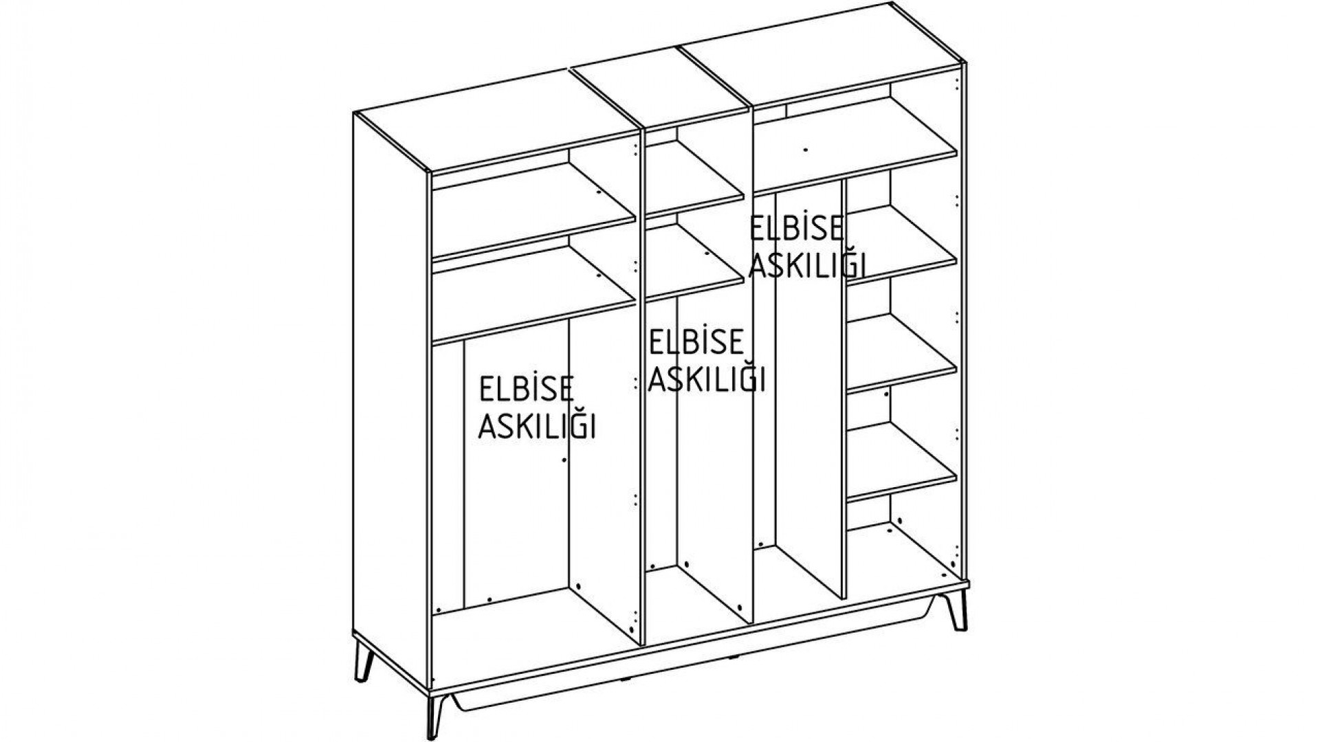 Alvis 5-türiger Schrank